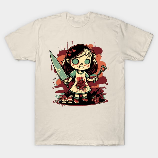 Knife Girl T-Shirt by pxdg